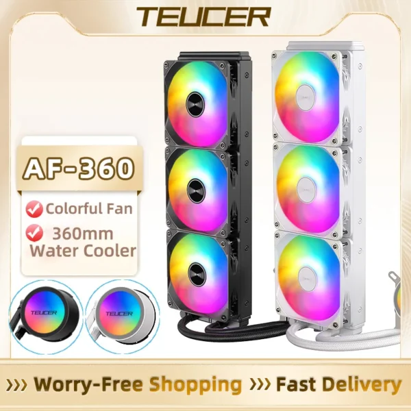 AF-360 PC Water Cooling Radiator 120mm RGB Fan 360mm Liquid Water Cooler for Intel LGA 2011 1700 1200 115x AM4 AM5 AMD