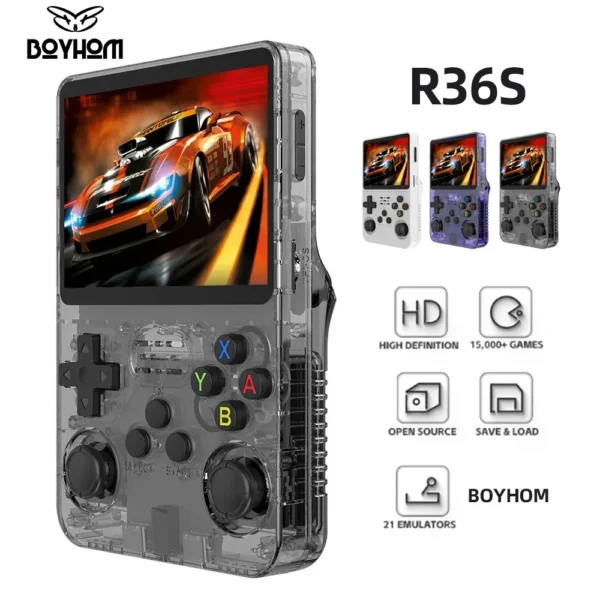 R36S Retro Handheld Video Game Console Linux System 3.5 Inch IPS Screen 64GB / 128GB