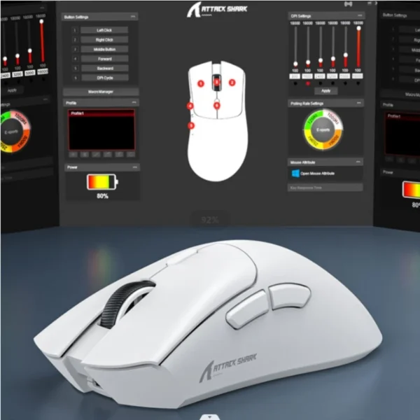 R1 Superlight Mouse Bluetooth 2.4G Wireless Gaming Mouse - Image 3